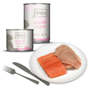 Mjamjam Katze saftiges Huhn&Wildlachs - 1